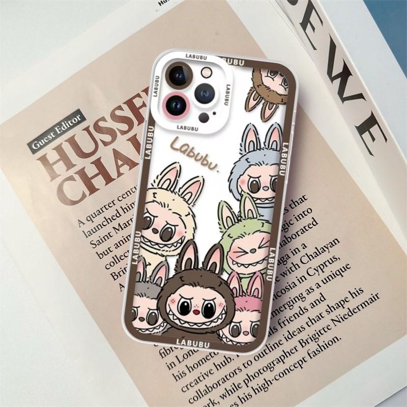 Phone Case For Samsung Galaxy S24 Note 20 Ultra Plus S23 FE A05S A05 A24 M23 5G A03 Core shell Soft Clear TPU POP MART Labubu Cartoon Anti-falling Full Protection Camera Protective Lens Protection Luxury Anti-Knock Cute Shockproof. 