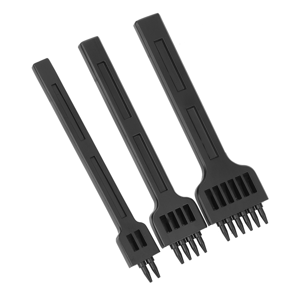 3Pcs Steel 4mm French Style Leather Craft Stitch Lacing Punch Chisel Tool NCZ. 