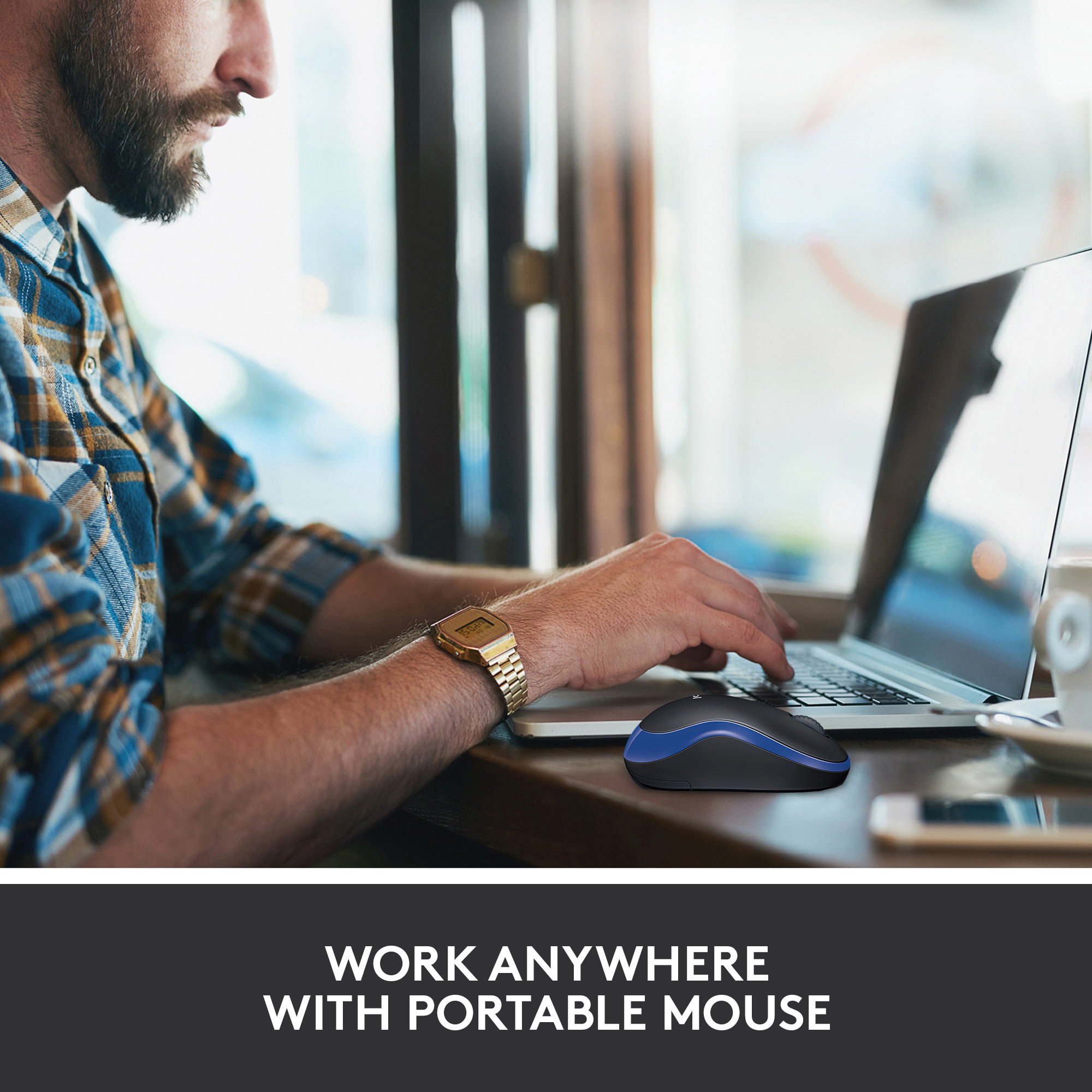 Logitech M185 Wireless Mouse, 2.4GHz with USB Mini Receiver, 12-Month Battery Life, 1000 DPI Optical Tracking, Ambidextrous PC / Mac / Laptop. 