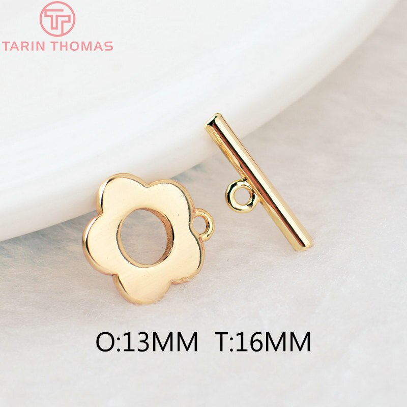 (3452)6 Sets 24K Gold Color Plated Brass Bracelet O Toggle Clasps High Quality Diy Jewelry Making Findings Accessories. 