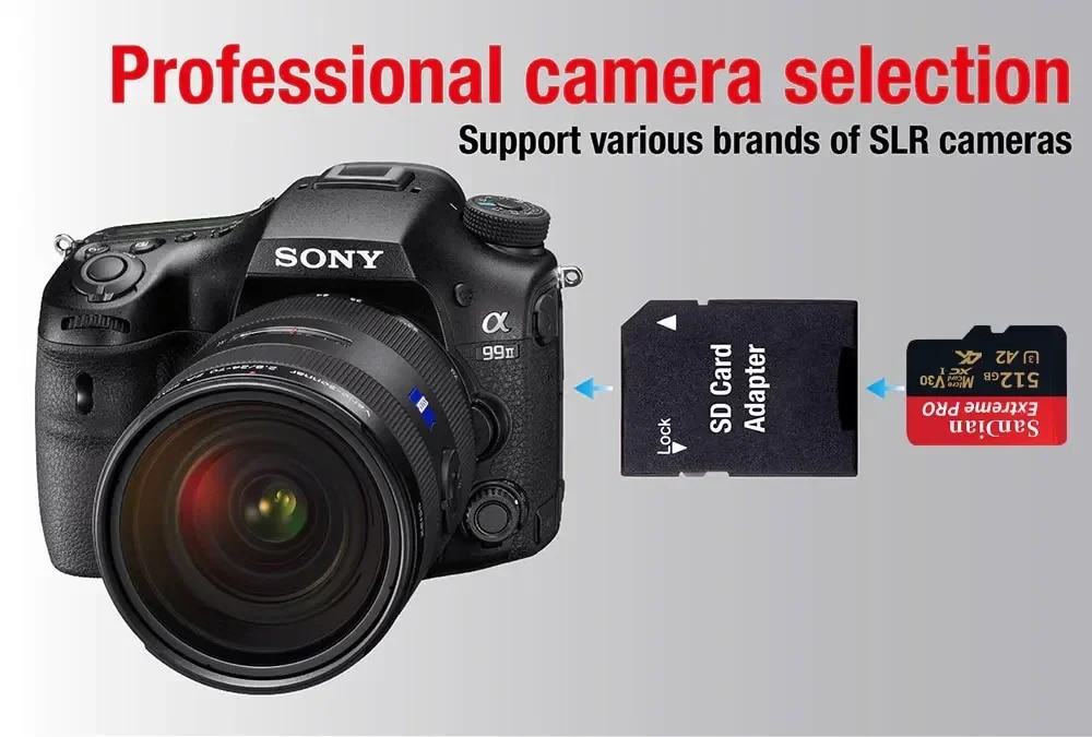 【Ready Stock+FREE Shipping+COD】100% Original 1TB 30MB/s A2 Memory Cards camera SD card 128GB 256GB Micro card Class 10 512GB flashcard Micro TF/SD Card. 