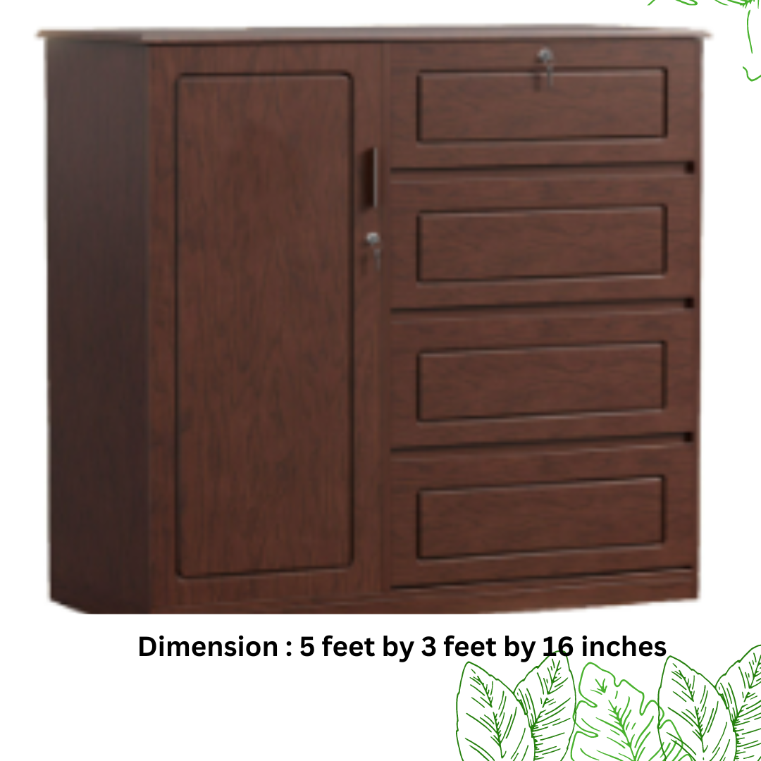 Wardrobe Made By  MDF Board. 