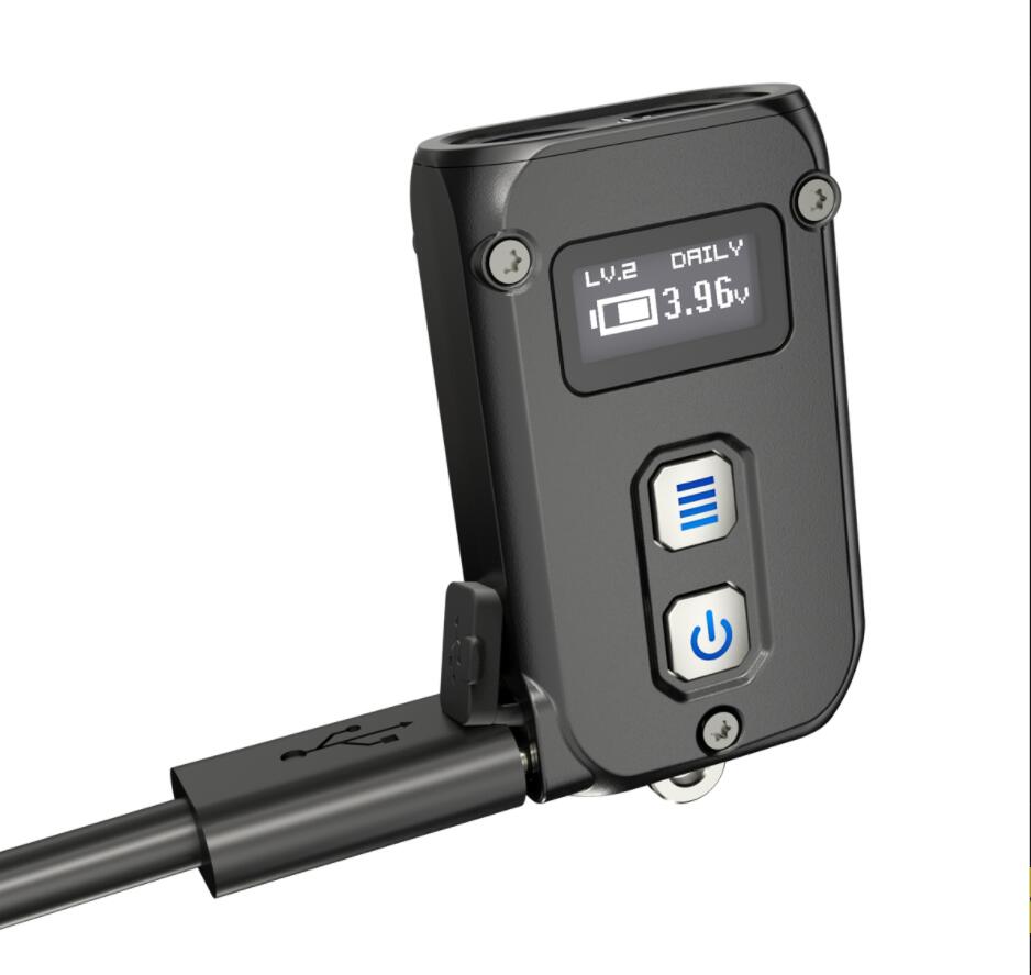 Nitecore TINI2 TINI 2 500 Lumens OLED Keychain Flashlight Smart Dual-Core APC Sleep Technology Light Using USB Type-C Charge. 