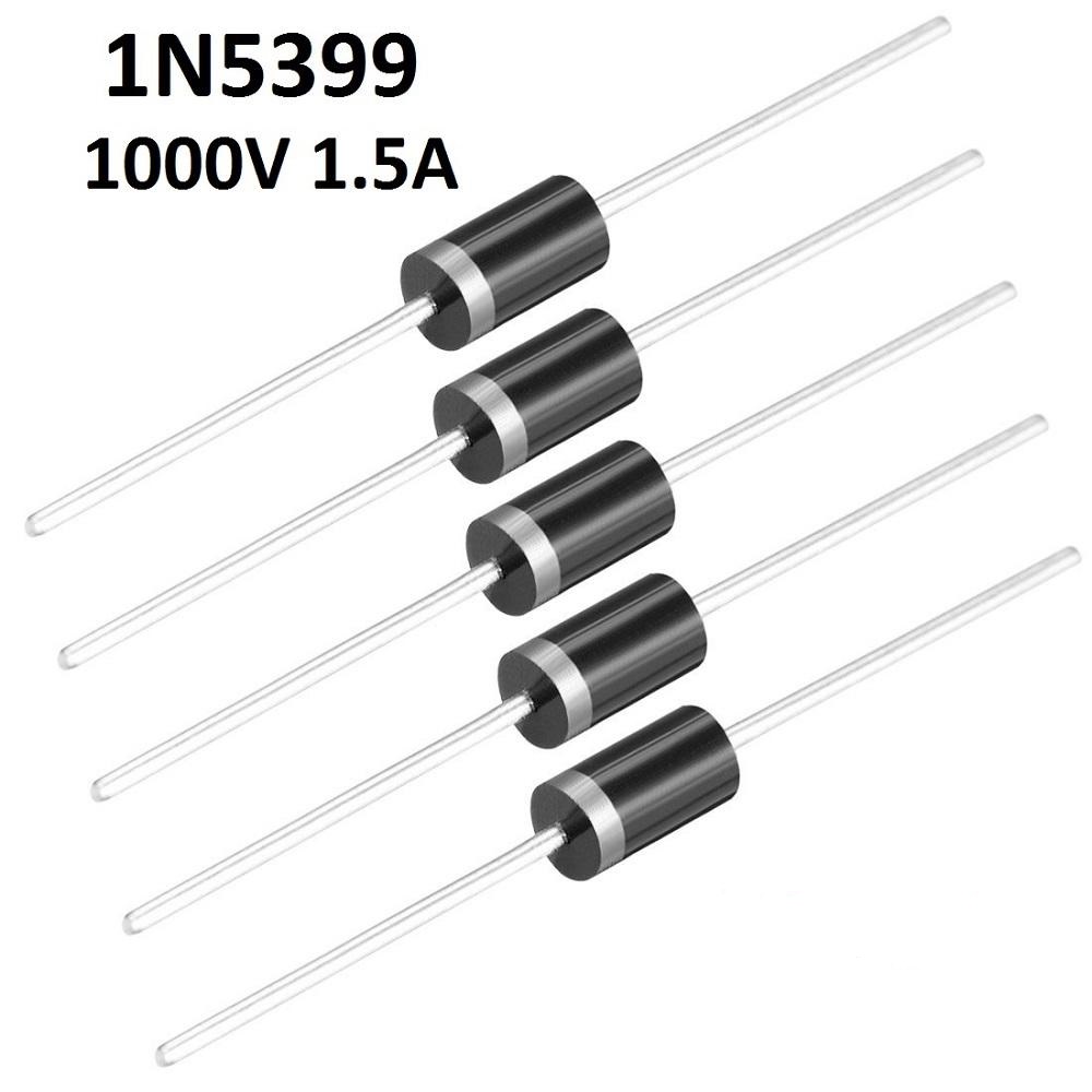 10Pcs 5399 1N5399 1N-5399 1000V 1.5A General Purpose Rectifier Diodes Silicon Junction Diode DO-41 Package 2 Pin Leads. 