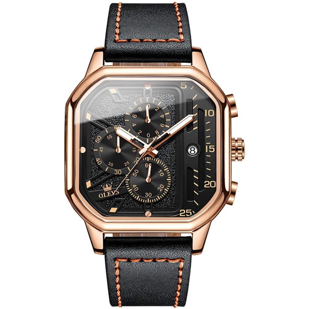 Square Skeleton Quartz Watch For Men. 