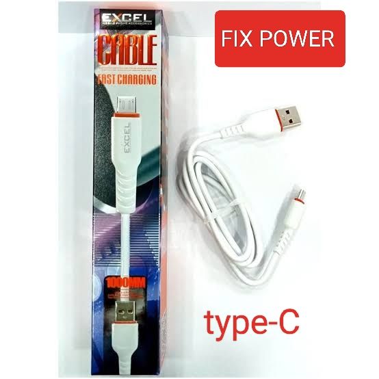 {New} (FREE) Excel Fast charging cable (Buy 2 get 1 free) Type B, C and iPhone lightening cable. 