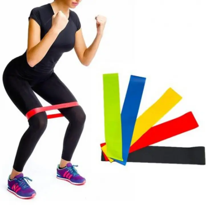 5pcs Random Color Yoga Fitness Resistance Band Gym Exercise