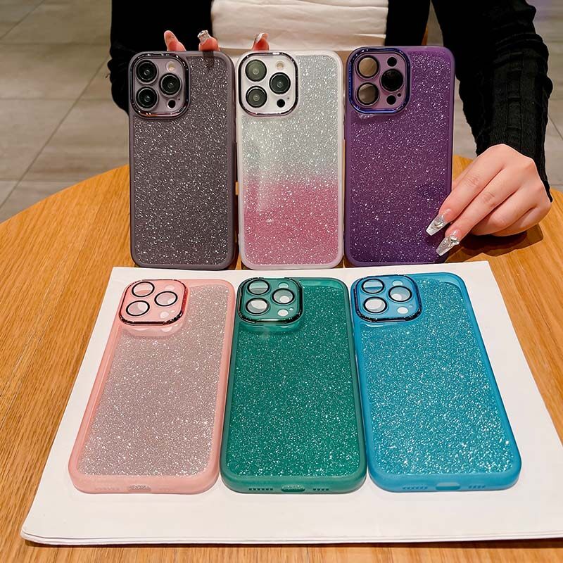 AnDyH Phone Case for Vivo Y20 2021 Y20i Y20S G Y12S 2021 Y20A Y12A Y3S Vivo 2026 V2029 V2038 V2044 V2033 V2042 V2069 V2039 V2068 V2027 V2032 High End Flash Powder Gradient Transparent All Inclusive Camera Protection Casing. 