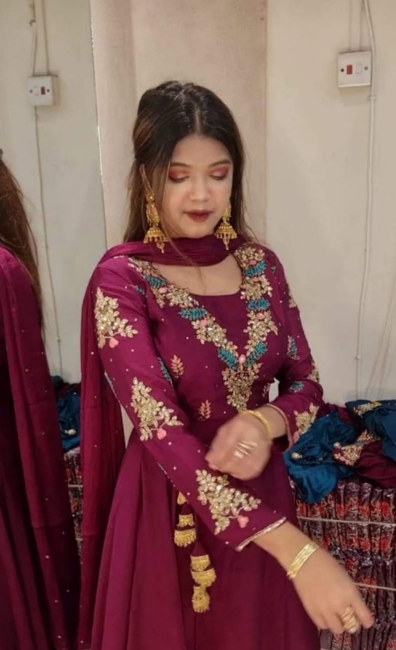 Eid Exclusive Readymade Indian Waiteless Jorget 3 Pieces Salowar, Kamit for Smart and Stylish Women/Girls.. 