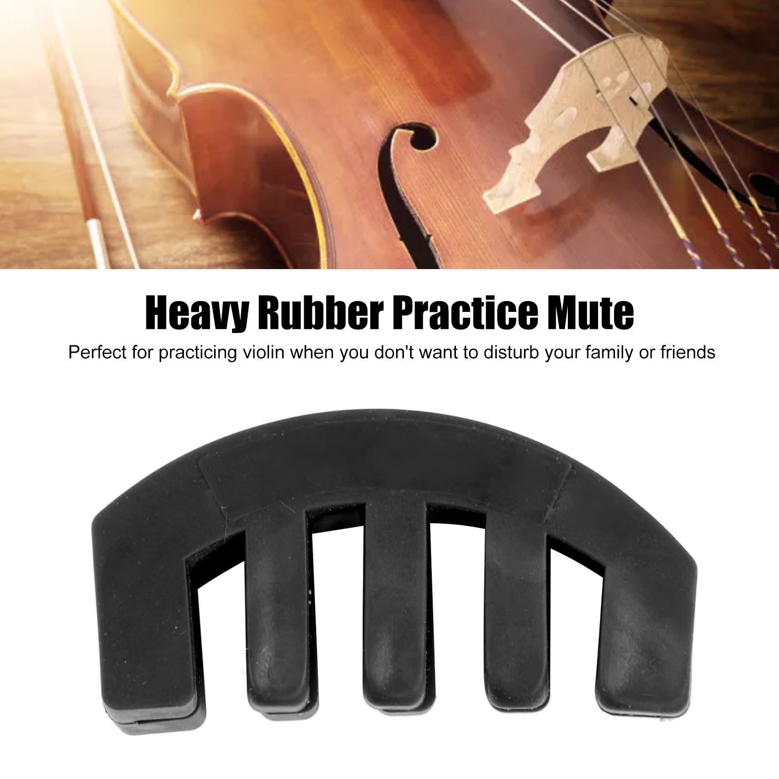 Practice Violin Mute, Violin Silencer Flexible Widely Used Compact Design for Music Lovers. 