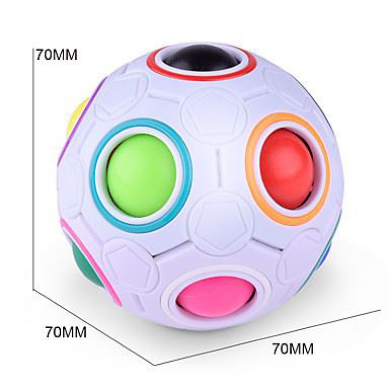 Rainbow Ball Magic Cube Fidget Toy Puzzle Magic Rainbow Ball Puzzle Fun Fidget. 