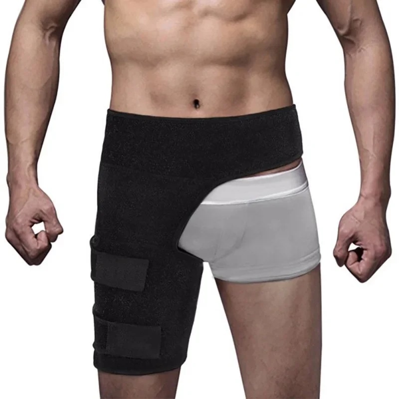 Hip Brace Thigh Compression Sleeve, Hamstring Groin Compression Support Wrap for Hip Pain Relief, Sciatica,Quad Muscle Strains. 