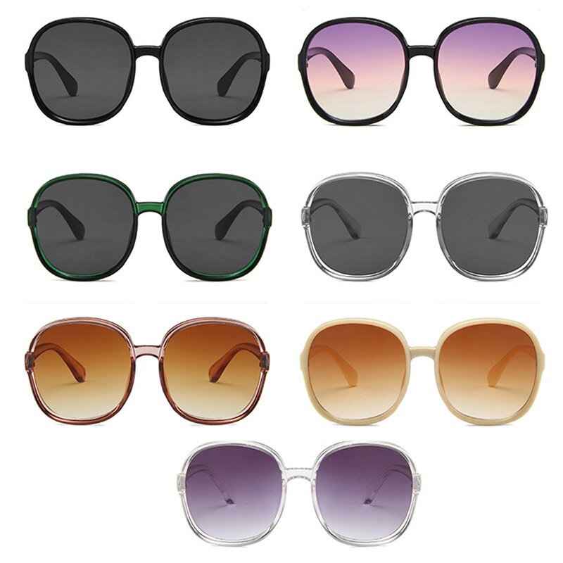 【happy one】EEvrfelan Round Big Size Oversized Lens Vintage Round Sunglasses Women Brand Designer Lady Sun Glasses oculos de sol UV400. 