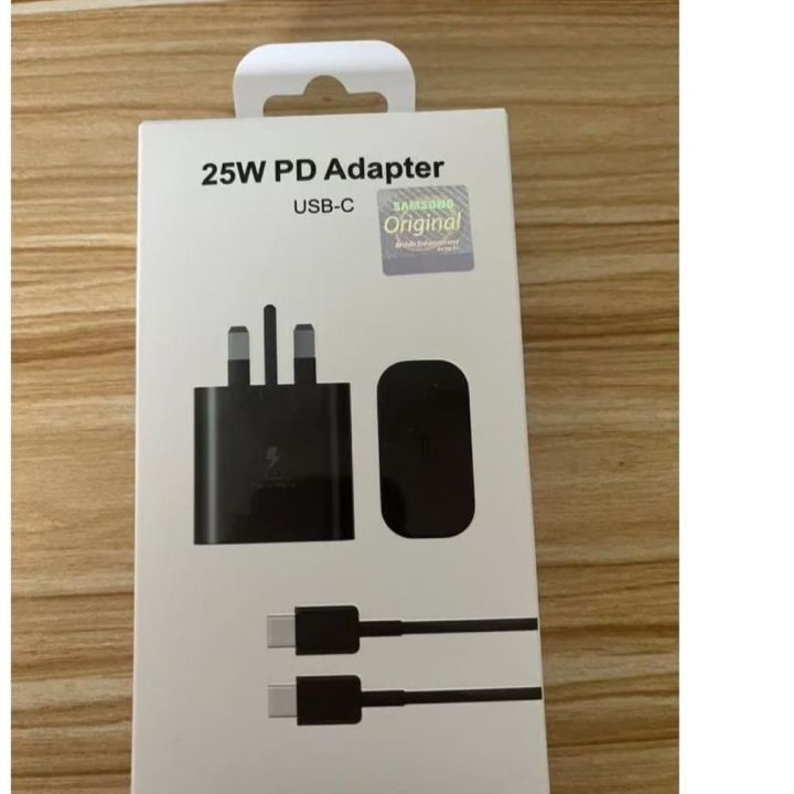 100% Samsung 25W Super Fast Orginal Charger Usb Type C Charger Power Adapter For Galaxy Usb-C (3 Pin) - Samsung PD Charger. 
