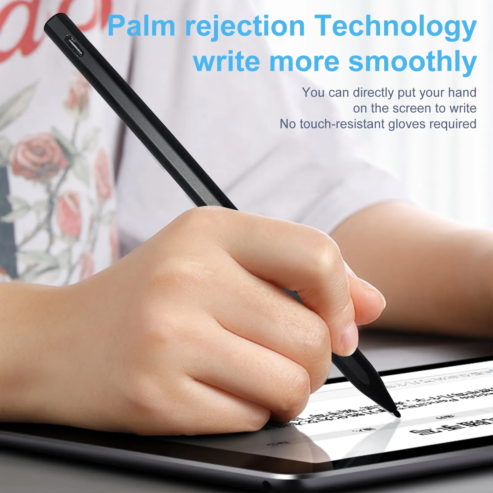 Palm Rejection Surface Pen Writes Without Touching Screen Surface