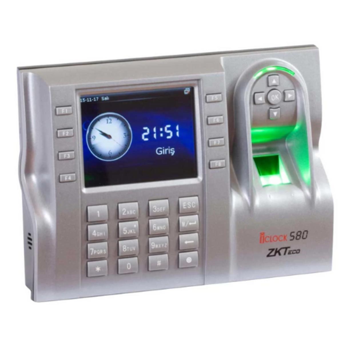 ZKTeco iClock580 Fingerprint Time Attendance Terminal with Adapter