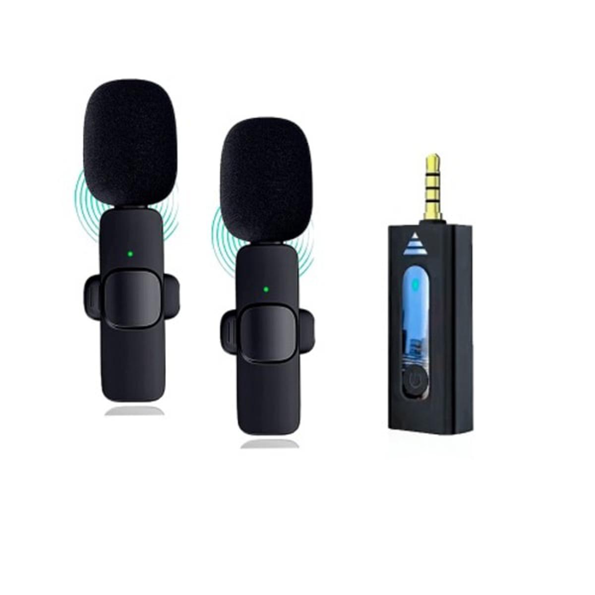 Premium Quality K35-Dual Wireless Microphone 3.5M,Supported For Camera,Sound Card,Smartphone(Dual Mic, Single Receiver) - Microphone - Microphone - Microphone