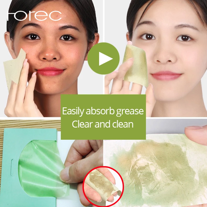 Oil Absorbing Tissues, 100Pcs Oil Absorbing Blotting Paper Sheet Refreshing Oil Control Film Facial Tissue Makeup Tool Face Clean Blot Papers for Oily Skin Care Blotting Paper Remove Excess Oil Shine. 