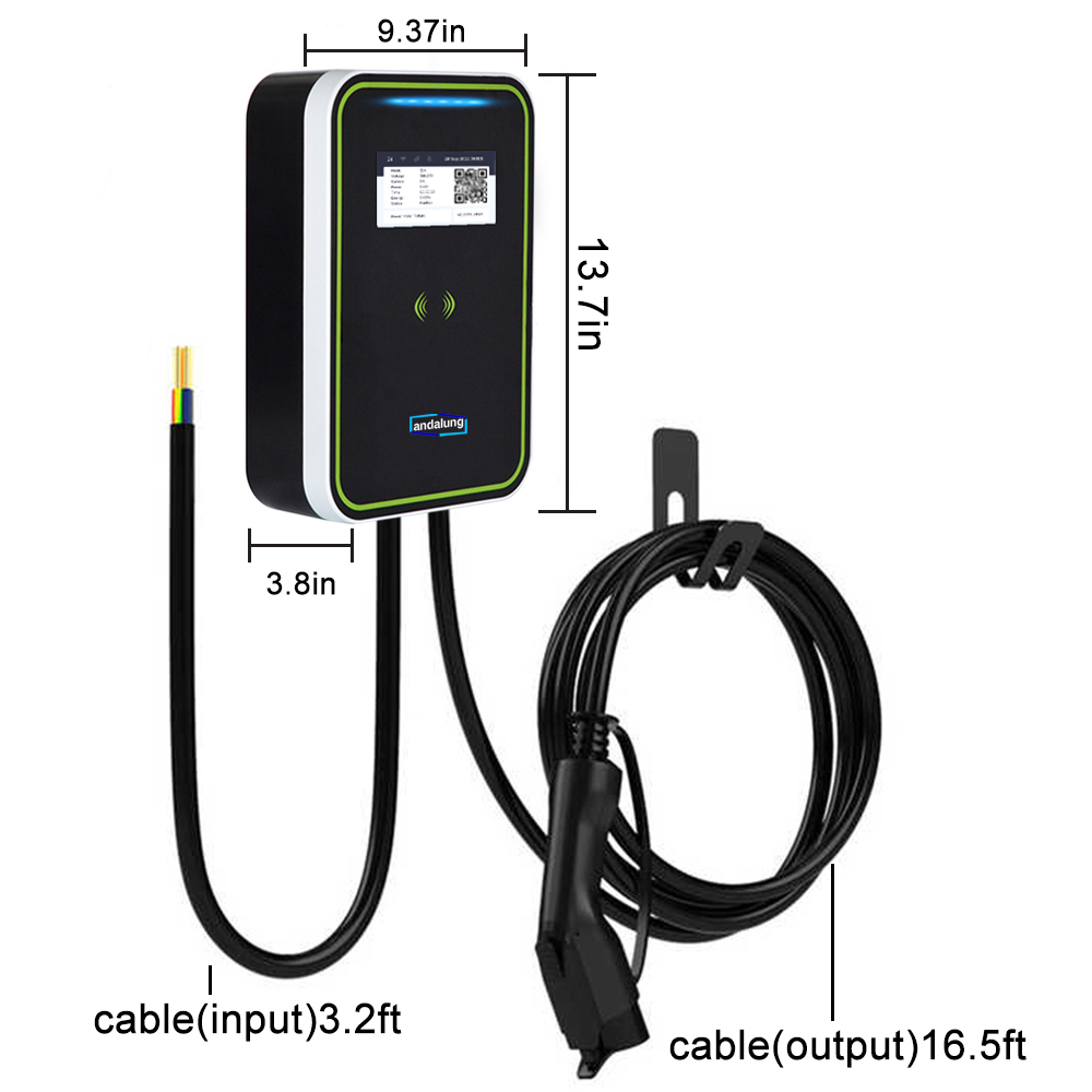 Andalung 7kw EV Charger Station GBT 32A EVSE Charging Wallbox Type2 With APP Wifi Control And RFID Cards. 