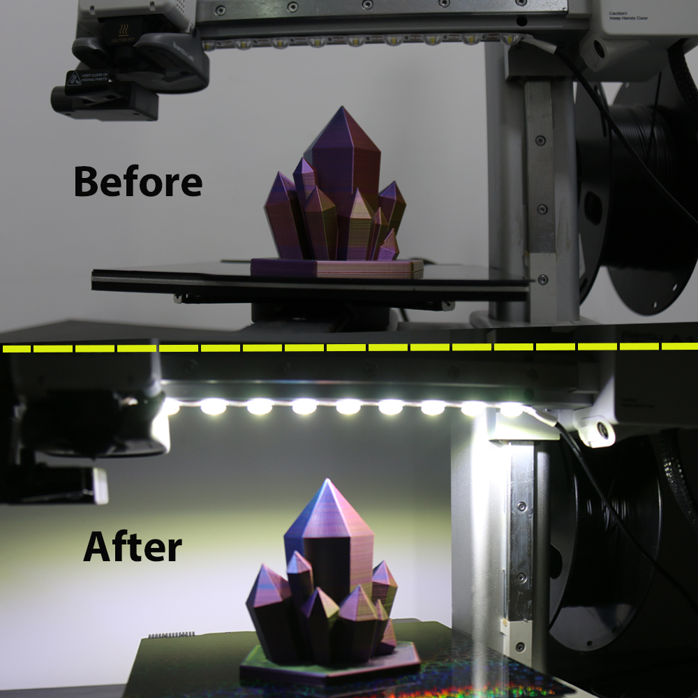 For Bambu lab A1 mini Light Led strip High temperature resistance Super bright Bambu lab a1 Led 3D printer accessories. 