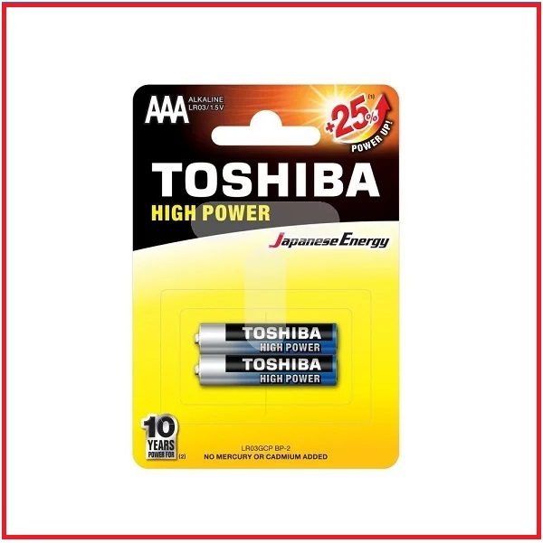 TOSHIBA High Power Japanese Energy AAA Alkaline Battery - (1 Pair)