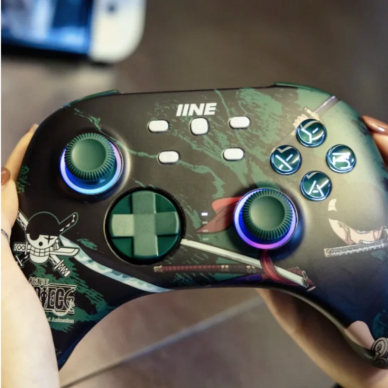IINE Ares ONE PIECE Zoro Pro Bluetooth Gamepad RGB Light Wireless Game Controller for NS PC Switch Steam. 