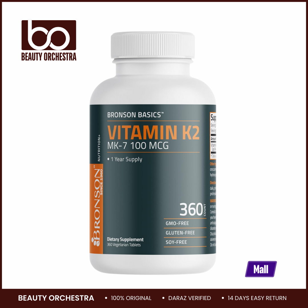 Bronson Vitamin K2 MK-7 100 MCG - 360 Tablets