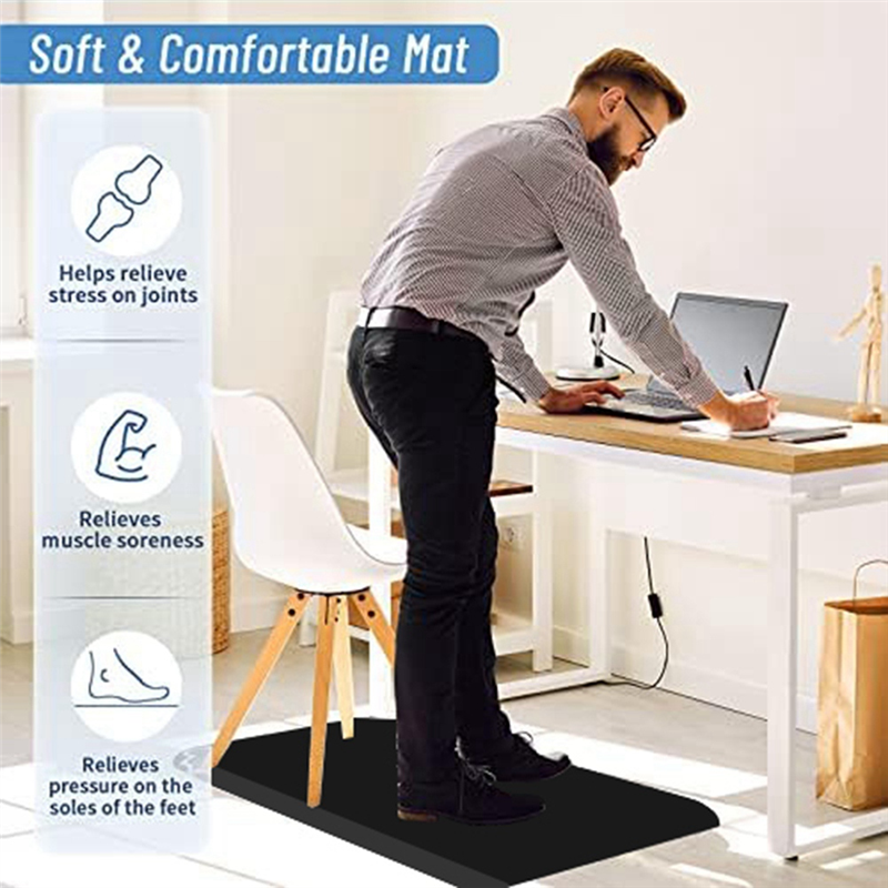 Thick Kitchen Carpet Mat Anti-Fatigue Floor Mat Waterproof Mat Comfortable And Anti-Fatigue, Suitable For Kitchen, Home, Office, Sink And Garage. 