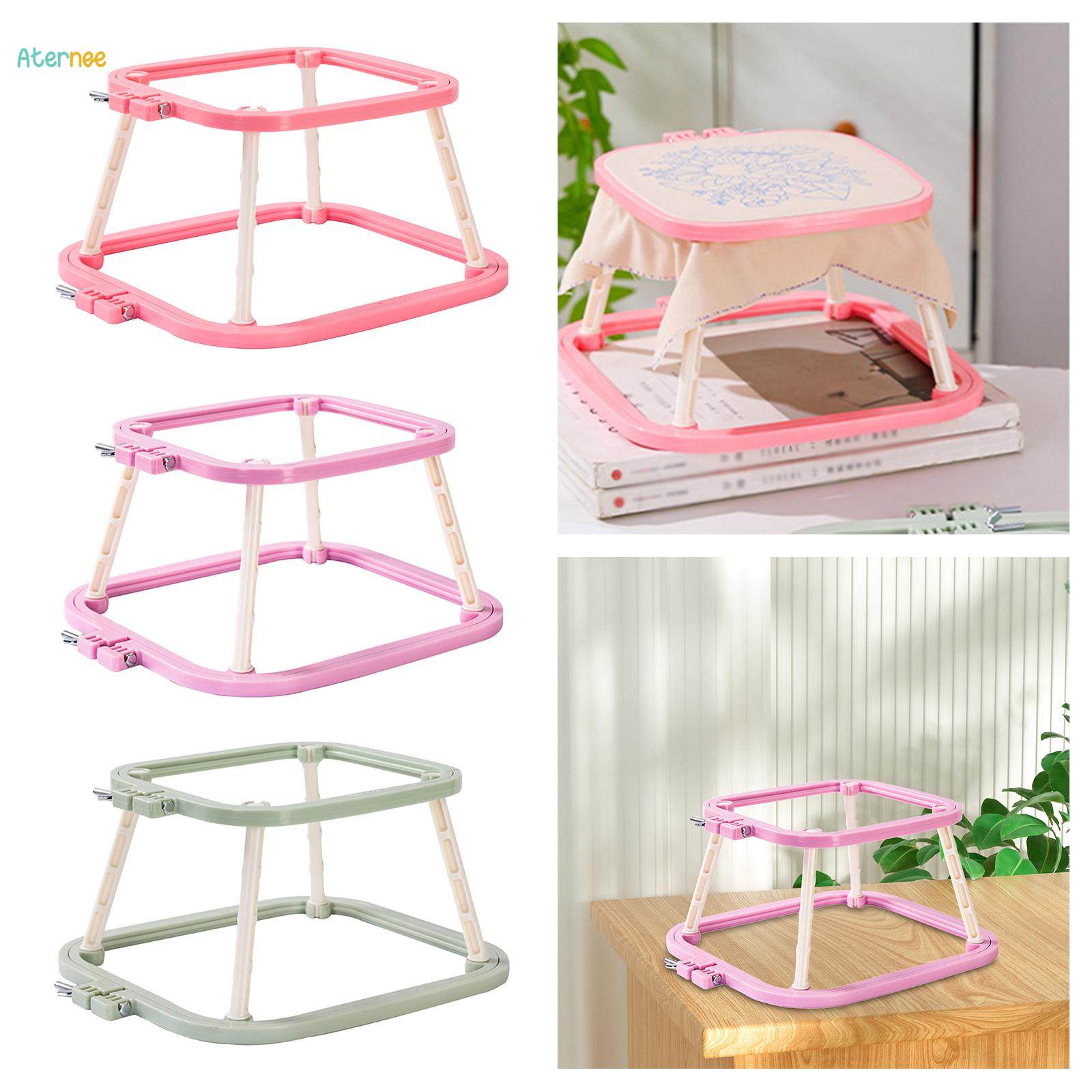 Cross Stitch Rack Sewing Stitching Double Layer Embroidery Frame Lap Stand. 