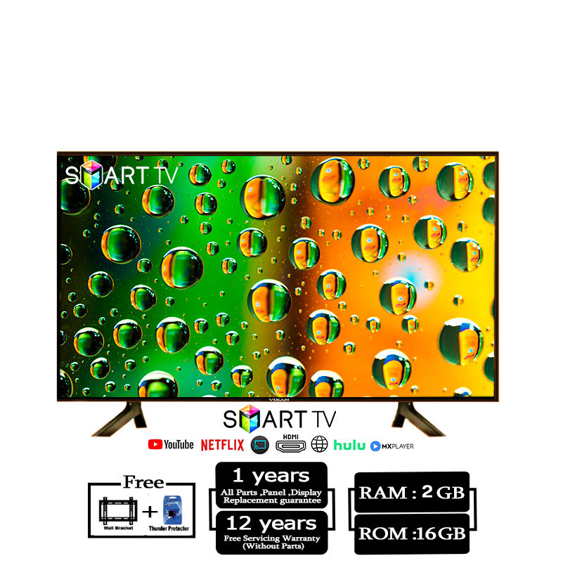Vikan 50 '' 4K Tv Smart Android Wi-Fi 4k UHD Led Tv Ram 2 gb Rom 16 gb. 
