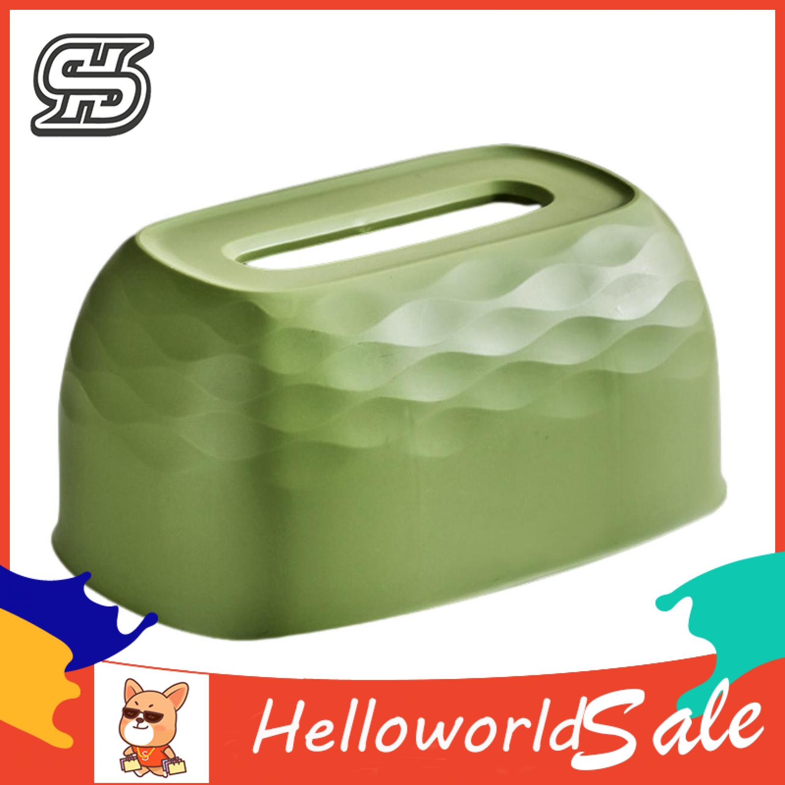 HelloWorld Desktop Tissue Box Nice Appearance Bottom Support Tissue Dispenser. 