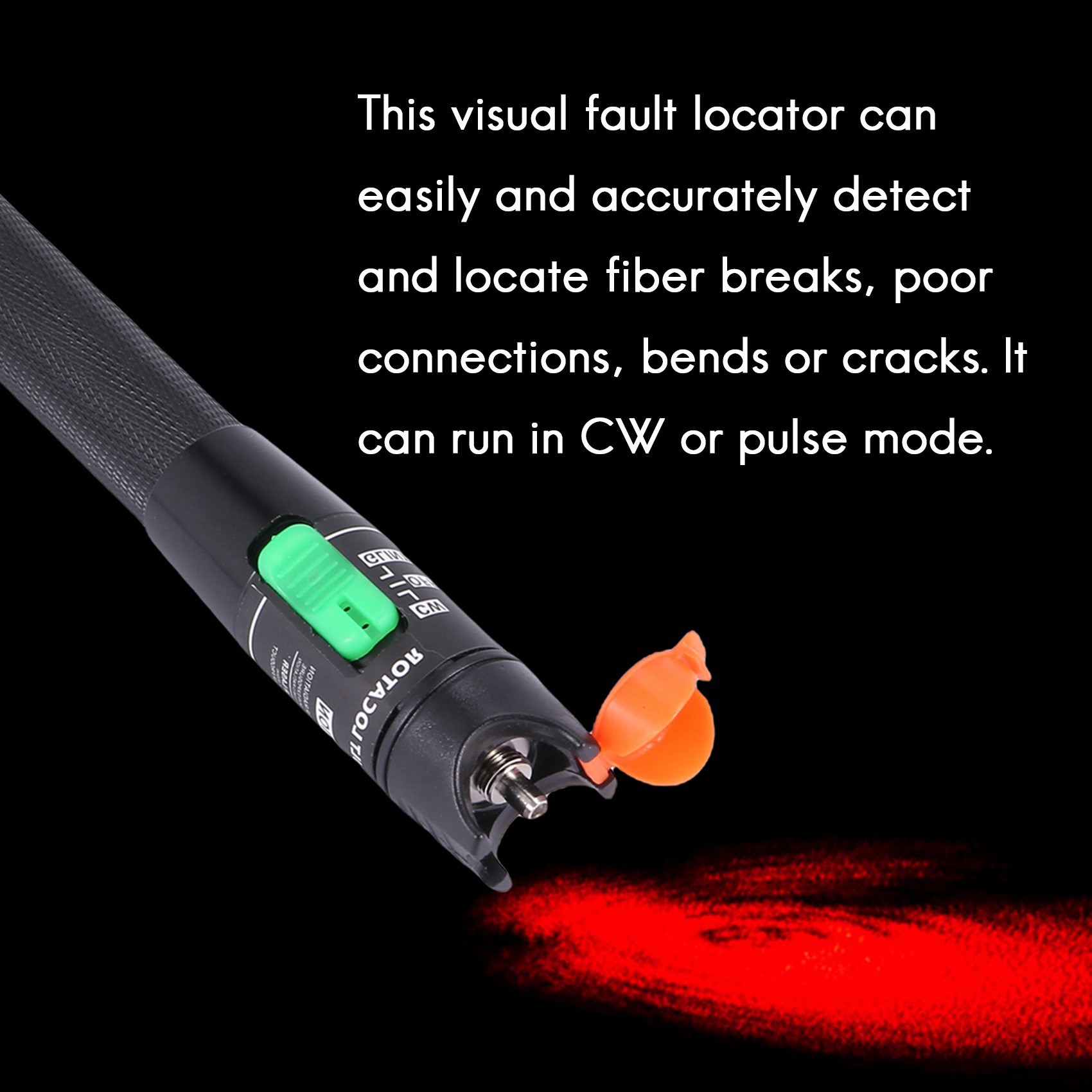 Fiber Fault Locator 30MW 30KM,Red Light Pen Tester LC/FC/SC Interface. 