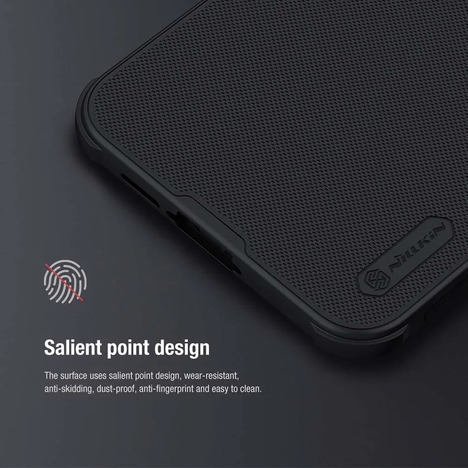 Nillkin ( For Samsung A55 5G ) Super Frosted Shield Pro Soft TPU Frame Hard PC Shell Shockproof Cover For Samsung Galaxy A55 5G Case - Black. 