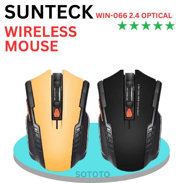 Wireless Optical Mouse 2.4Ghz Win-066 Sunteck Wireless Mouse 1 pice