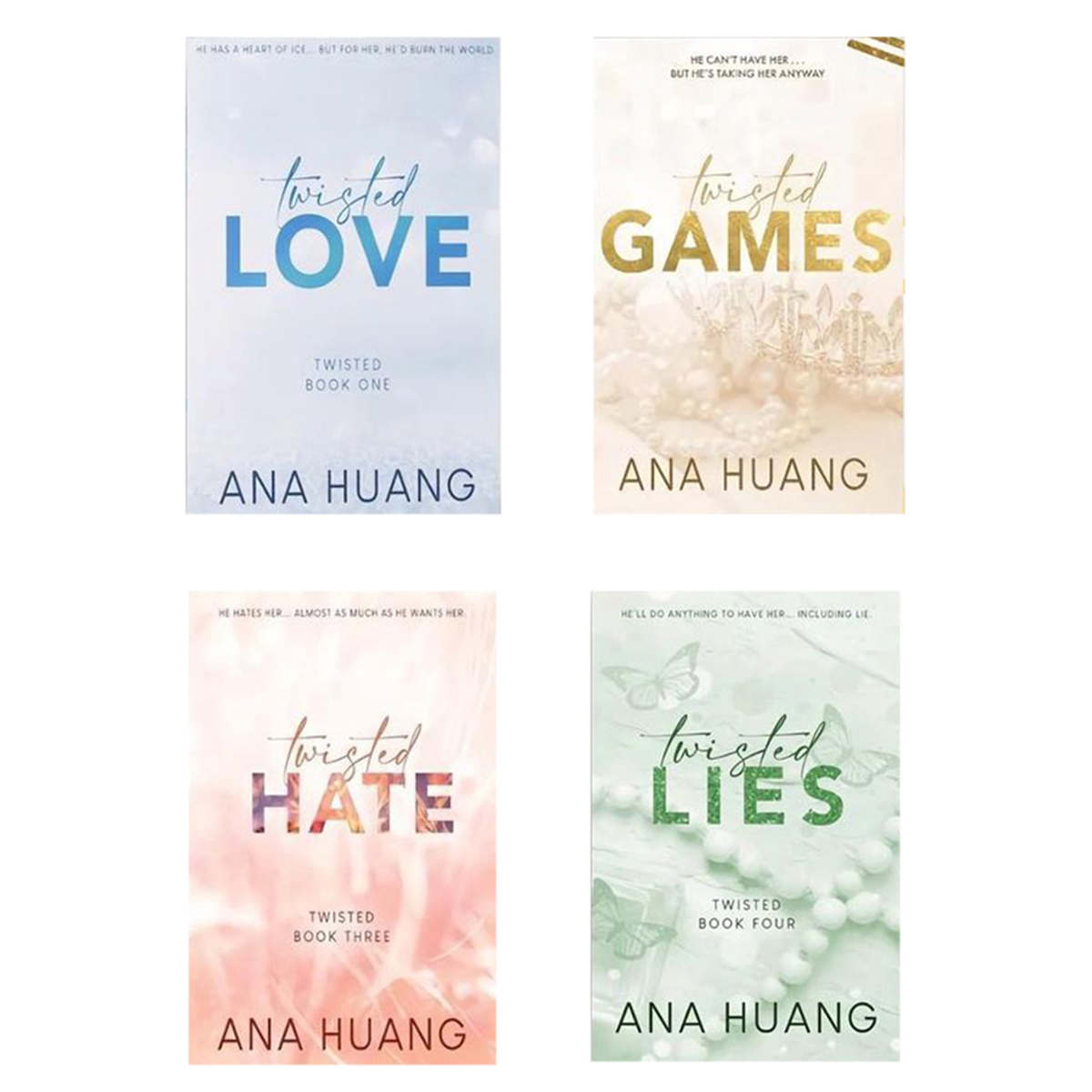 twisted love + twisted games + twisted hate + twisted lies (4  book set)