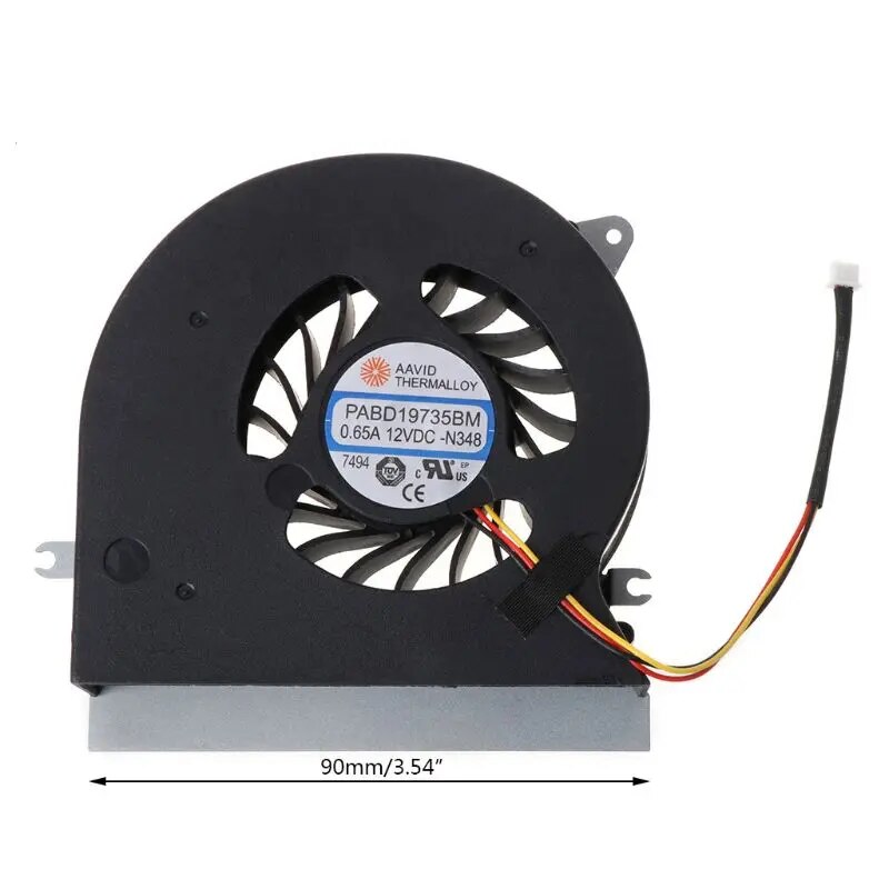【3C VictoryEagle】Original CPU Fan for MSI GT72 GT72S GT72VR 6QD MS-1781 MS-17 Cooling Fan Cooler PABD19735BM 0.65A 12VDC