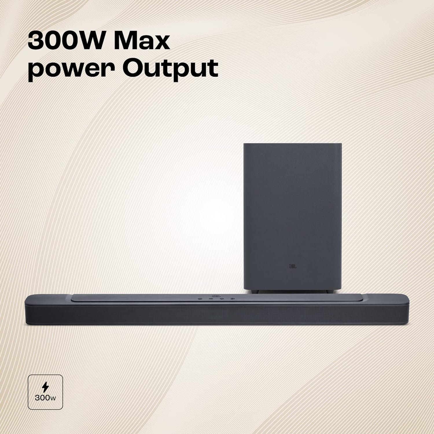 JBL Bar 2.1 Deep Bass (MK2) Soundbar with Wireless Subwoofer | 300 Watt. 