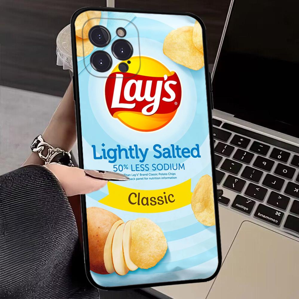 Snack Food Potato L-Lay'S Phone Case for iPhone 15 8 7 6 6S Plus X SE 2020 XR XS 14 11 12 13 Mini Pro Max Mobile Case. 