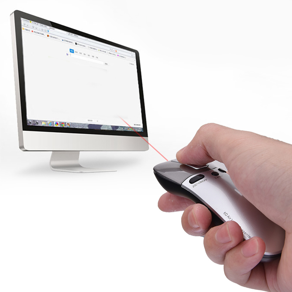 PR-05 2.4G Wireless Air Mouse Laser Pointer Presenter for Teaching Conference with Receiver. 