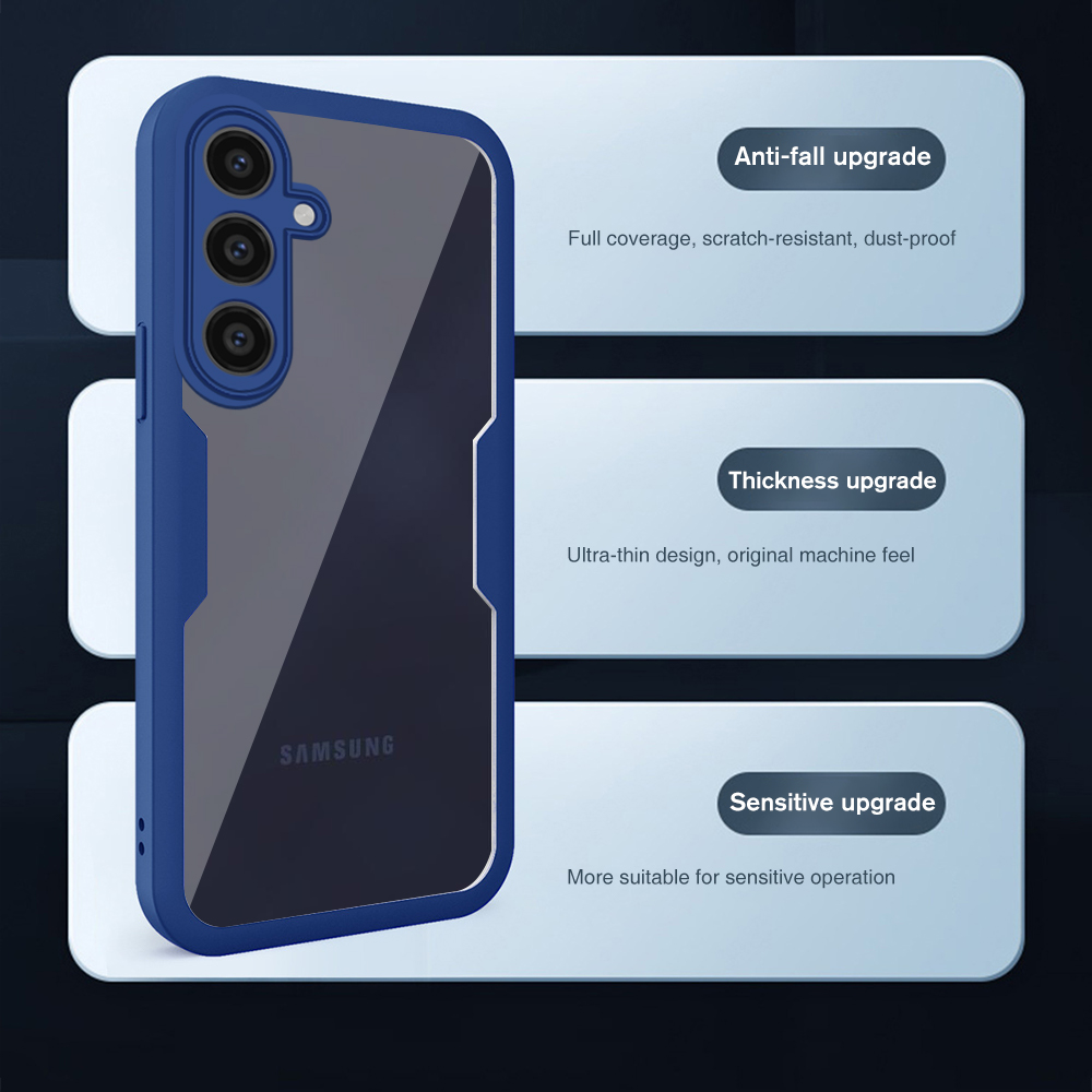 For Samsung Galaxy A25 5G Simple Solid Color Reversible Case For Team Samsung A25 a25 Clear Transparent All Round Protection Shockproof Case. 