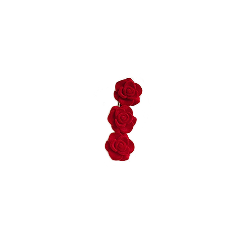 Red Rose hair clip hairpin for Women girl rose flower hair clips Korean fashion hair ornament head accessories