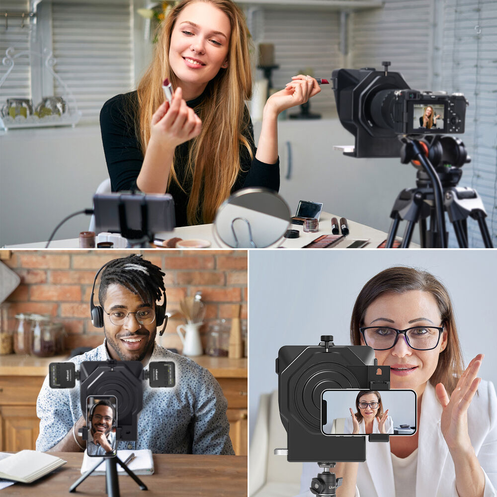 Ulanzi PT-15 Universal Portable Teleprompter for Smartphones, DSLR, and Mirrorless Cameras. 