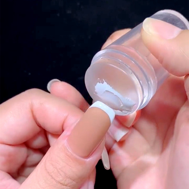 Easy-French Nail Stamper Monocle Jelly Print Silicone Transfer Print Scraper. 