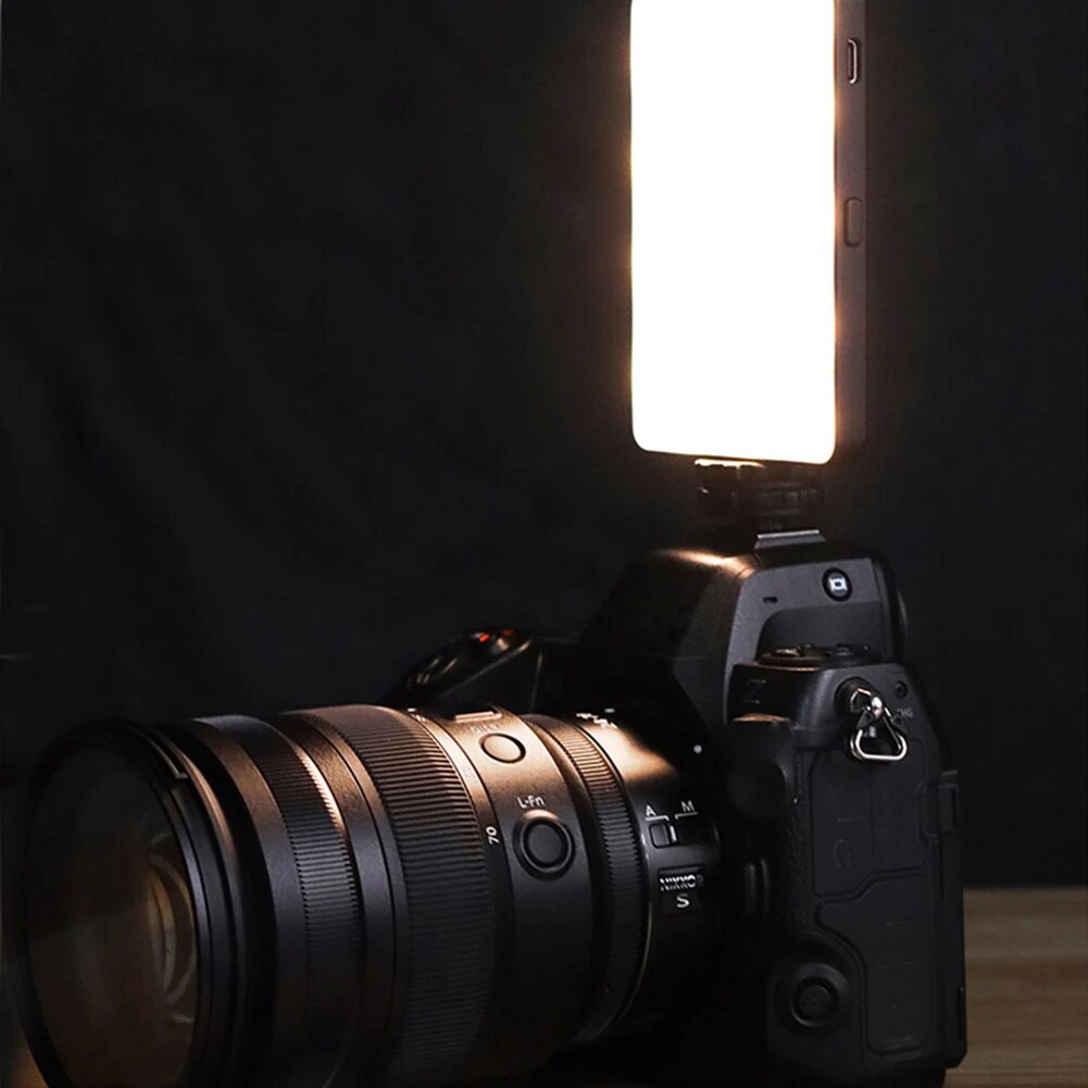 RGB LED Video Light Photography Fill Camera Lighting Panel Light 3000-9000K Dimmable Hot Shoe Port For Vlog Live Streaming DSLR. 