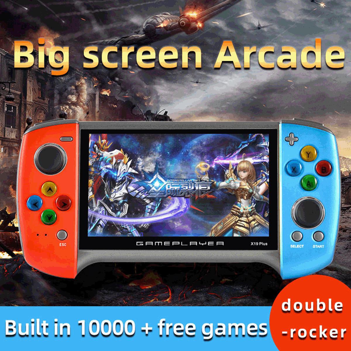 Gamepad X19 Plus Handheld Retro Game Console 5.1-inch Large Screen Supports for PS1 GBC MD Nostalgic GBA Game Console [Limited Sale][Lowest price]