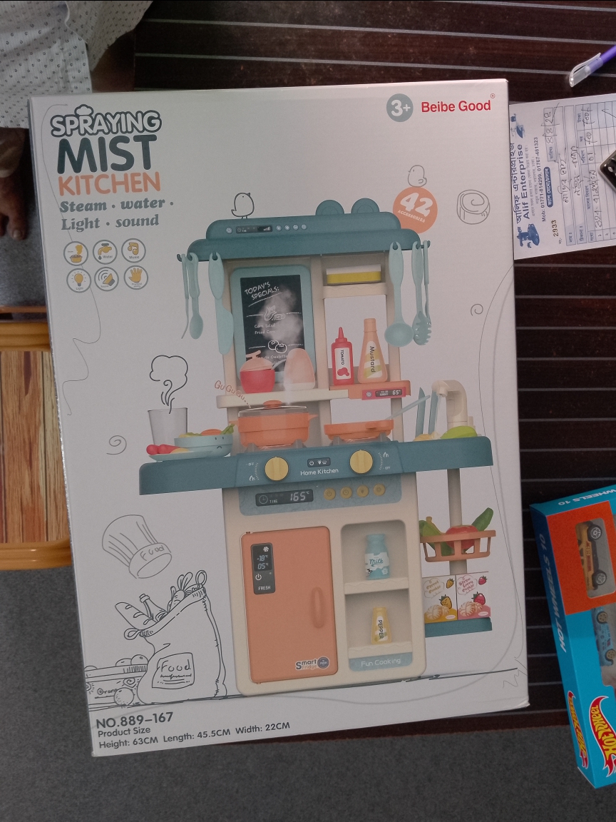 42 Pcs Spraying Mist Kitchen Set with Light -Sound-Steam-Water