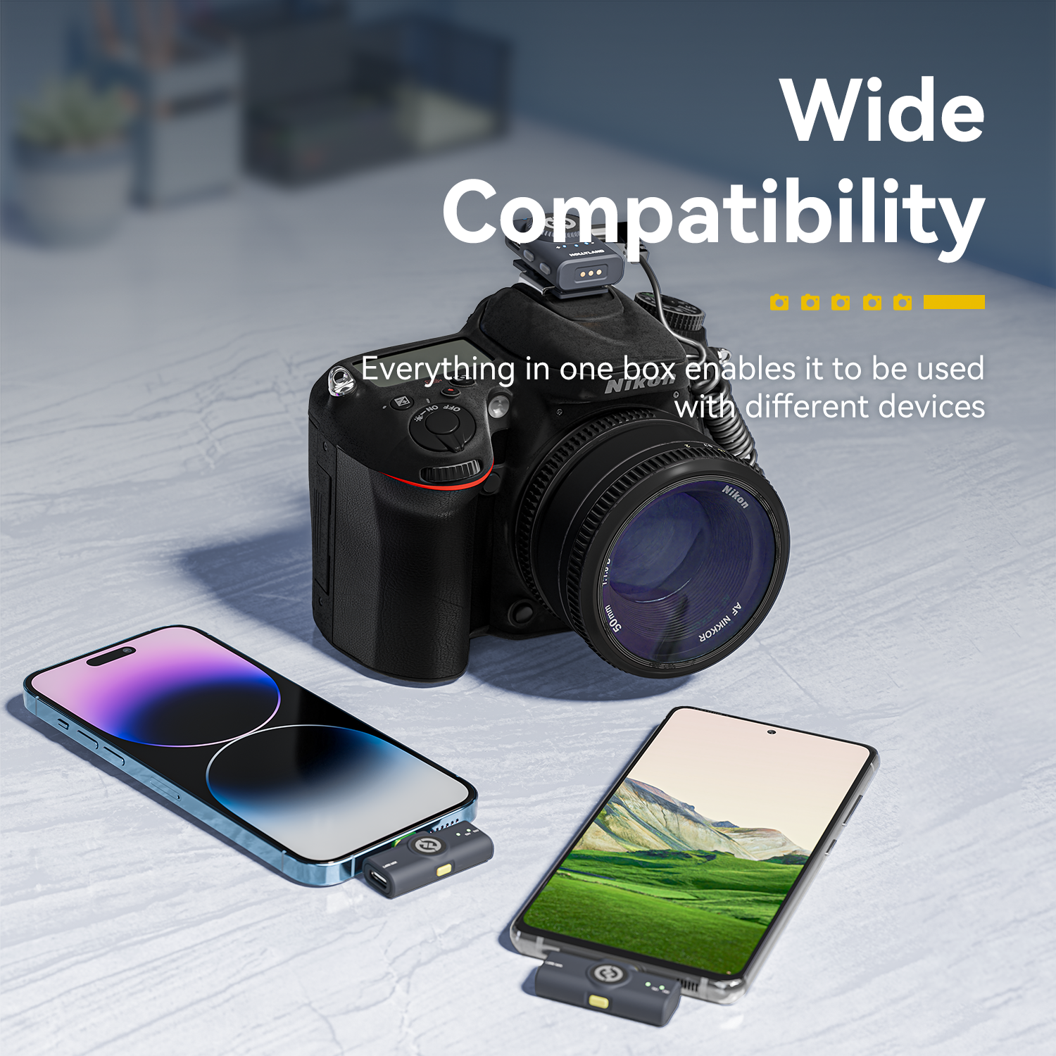 Hollyland Lark M2 Wireless Lavalier Microphone for iPhone Camera 300m Range Noise Cancellation 30H Battery for Photography Vlog. 