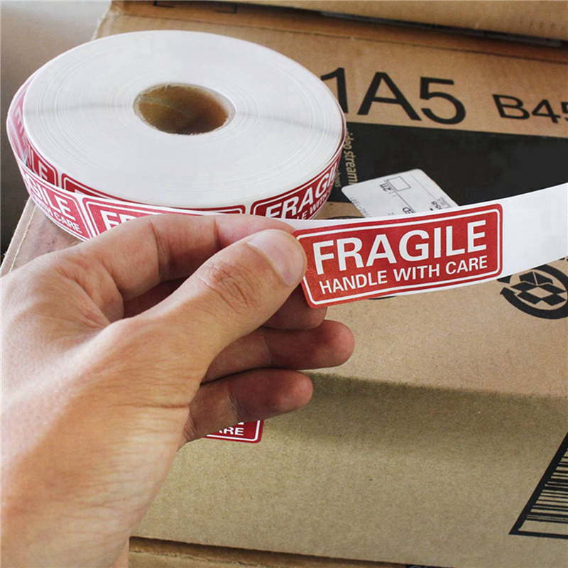 4 Roll/500Pcs Fragile Stickers - Fragile Handle with Care Labels - for Moving, Shipping, Mailing. 