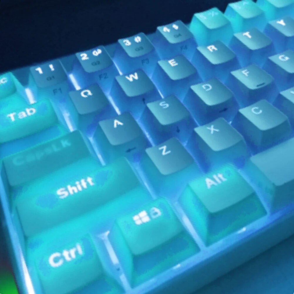 104pcs Universal Keyboard Keycaps Ergonomic Blank Keycap For Cherry MX Mechanical Keyboard Replacement Backlit Key Caps. 