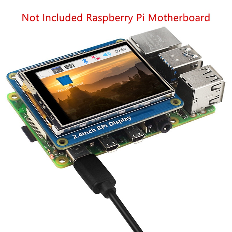 2.4 Inch Touch Screen Display for Raspberry Pi 4B/3B+/3B/3A+/ Zero W. 